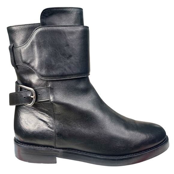 IRO Women’s Jo Black Leather Moto Ankle Boot Size 38 US 7 - Picture 1 of 10